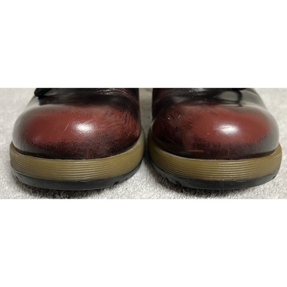 Dr. Doc Martens Danielle Heeled Booties Oxfords Women US 6 Burgundy Red Oxblood - Picture 7 of 12